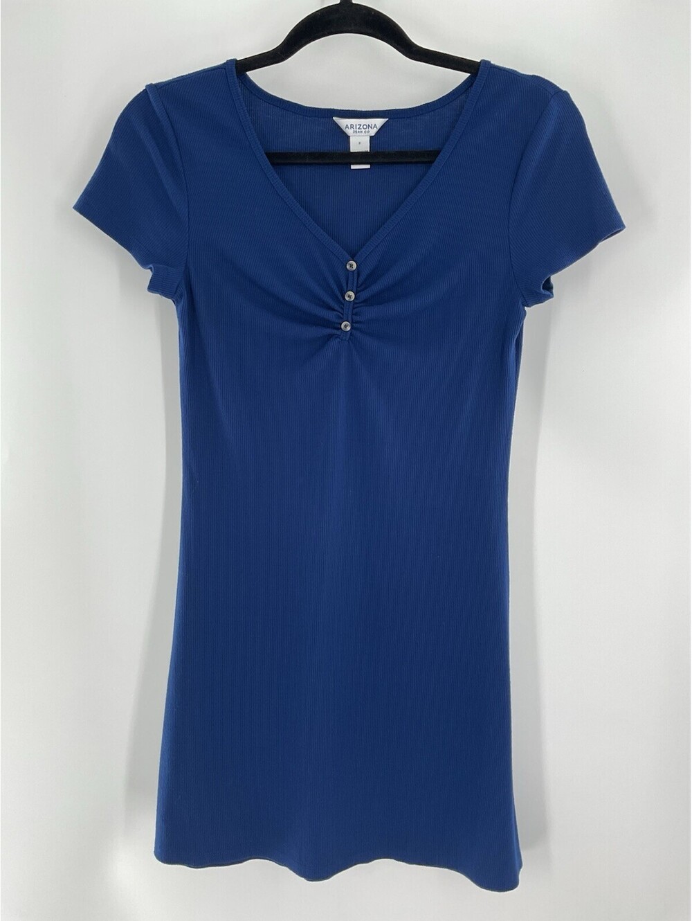 Arizona Jean Co. Women’s Body Con V-Neck Blue Dress Size Small 122
